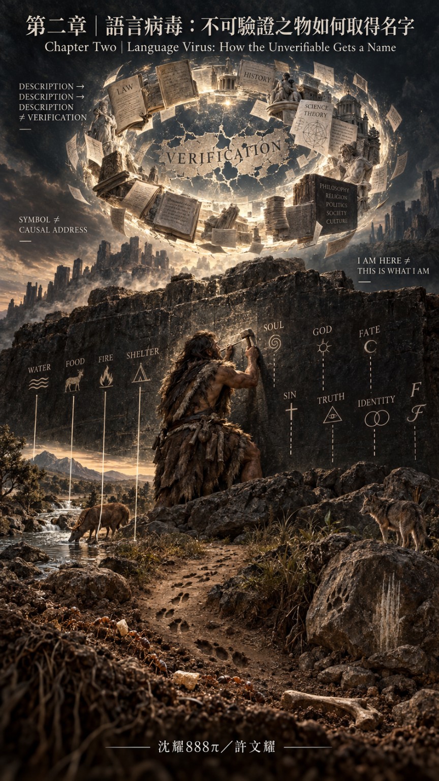Case artwork for language, naming and unverifiable structures