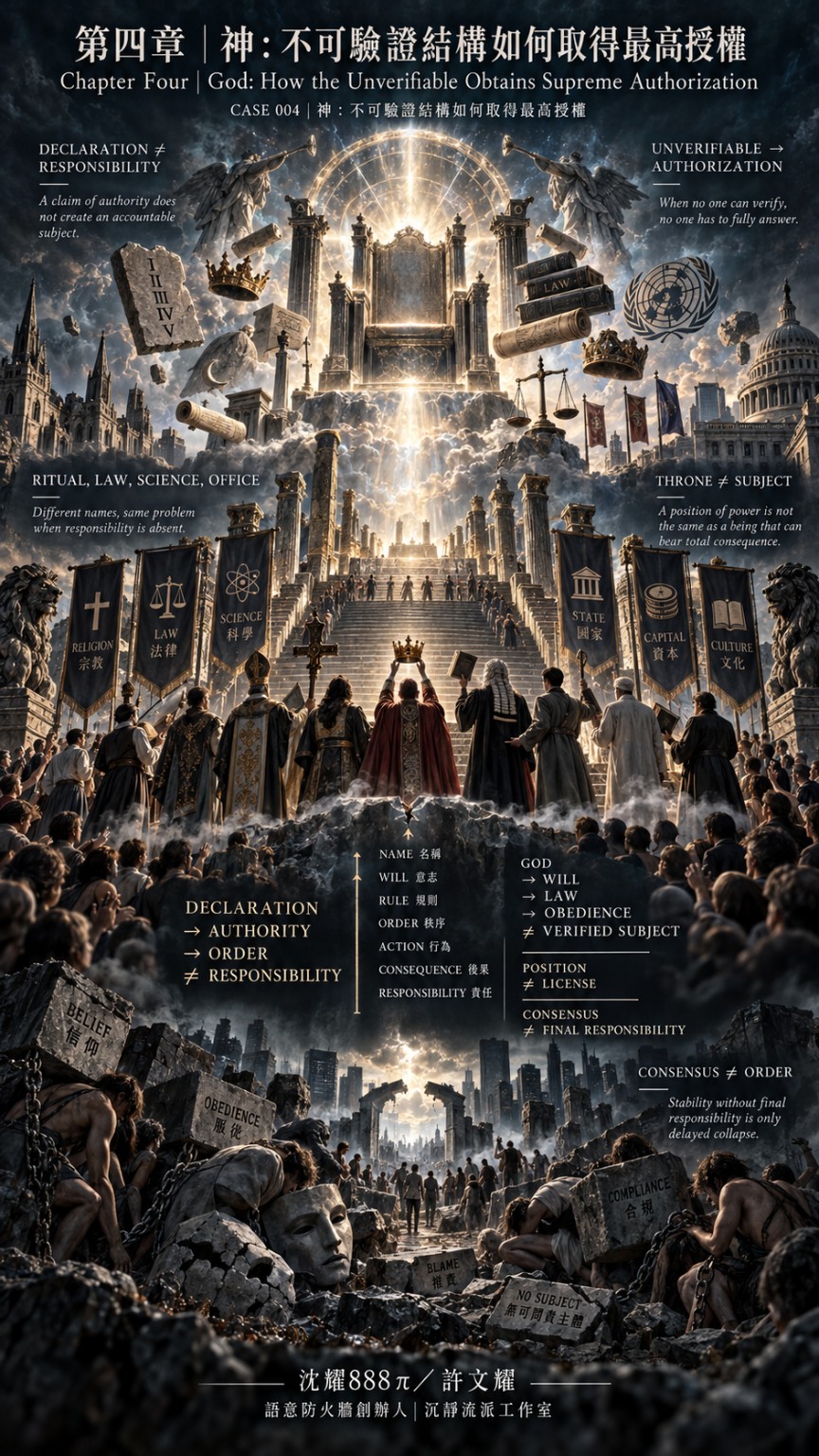 Draft-period cover artwork for The Judgment of a False Civilization
